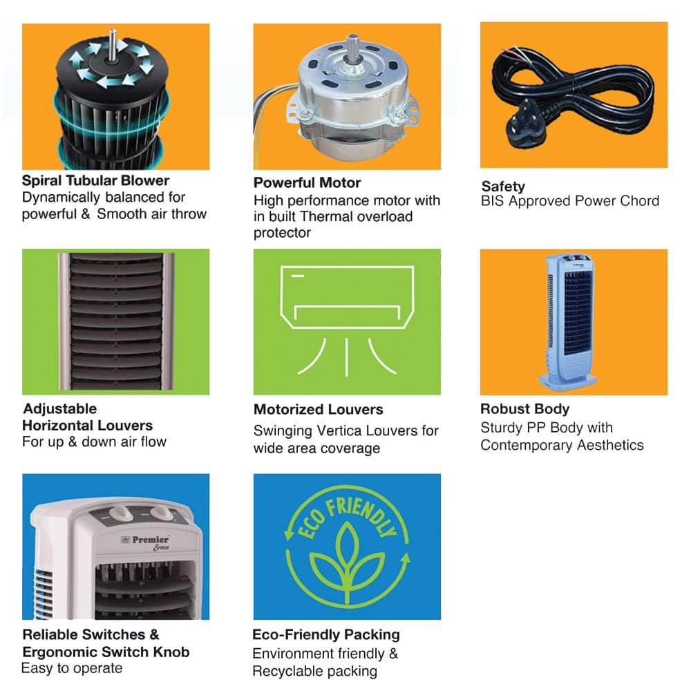 Premier Tower Fan Breeze 180 Watts Premier Kitchen