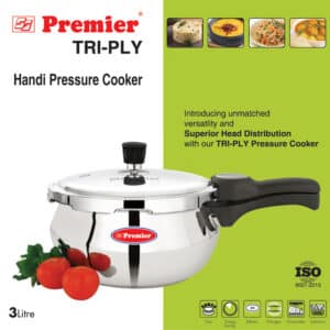 Premier Triply Handi Stainless Steel Pressure Cooker Ltr