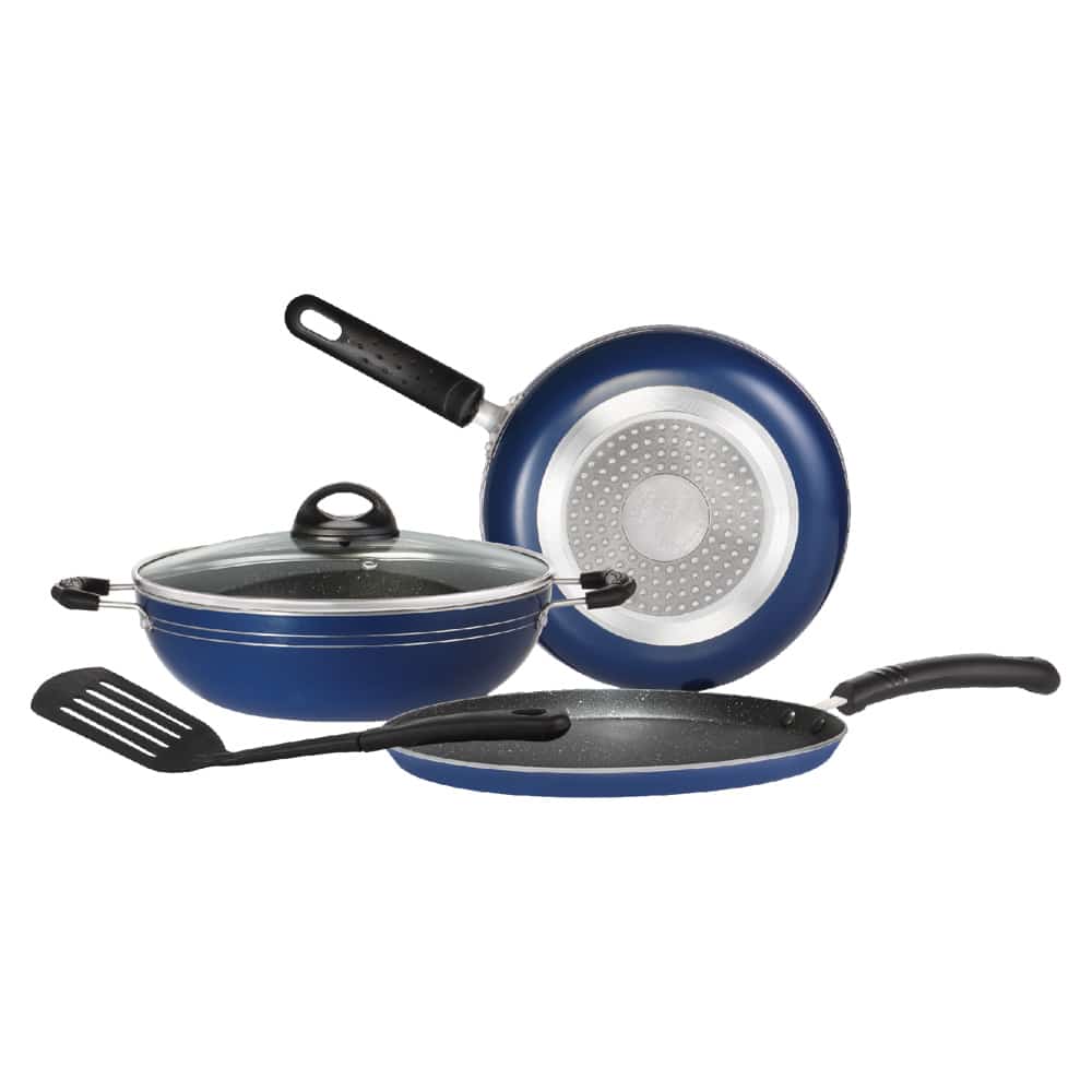 Premier Non Stick Piece Set With Glass Lid HGI-552 (Common usage
