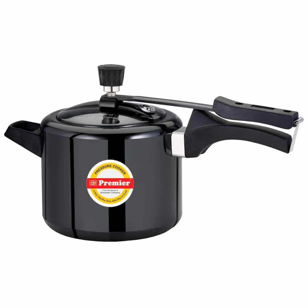 Premier Trendy Black Aluminum Inner Lid Pressure Cooker Premier
